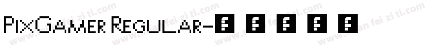 PixGamer Regular字体转换